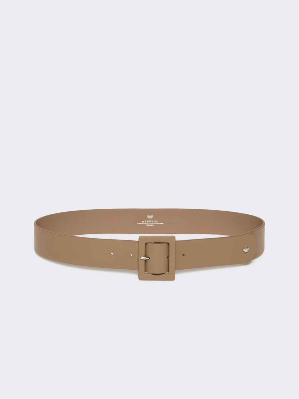 Shiny Nappa leather belt - Turtledove