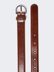 Leather belt - Dark bown
