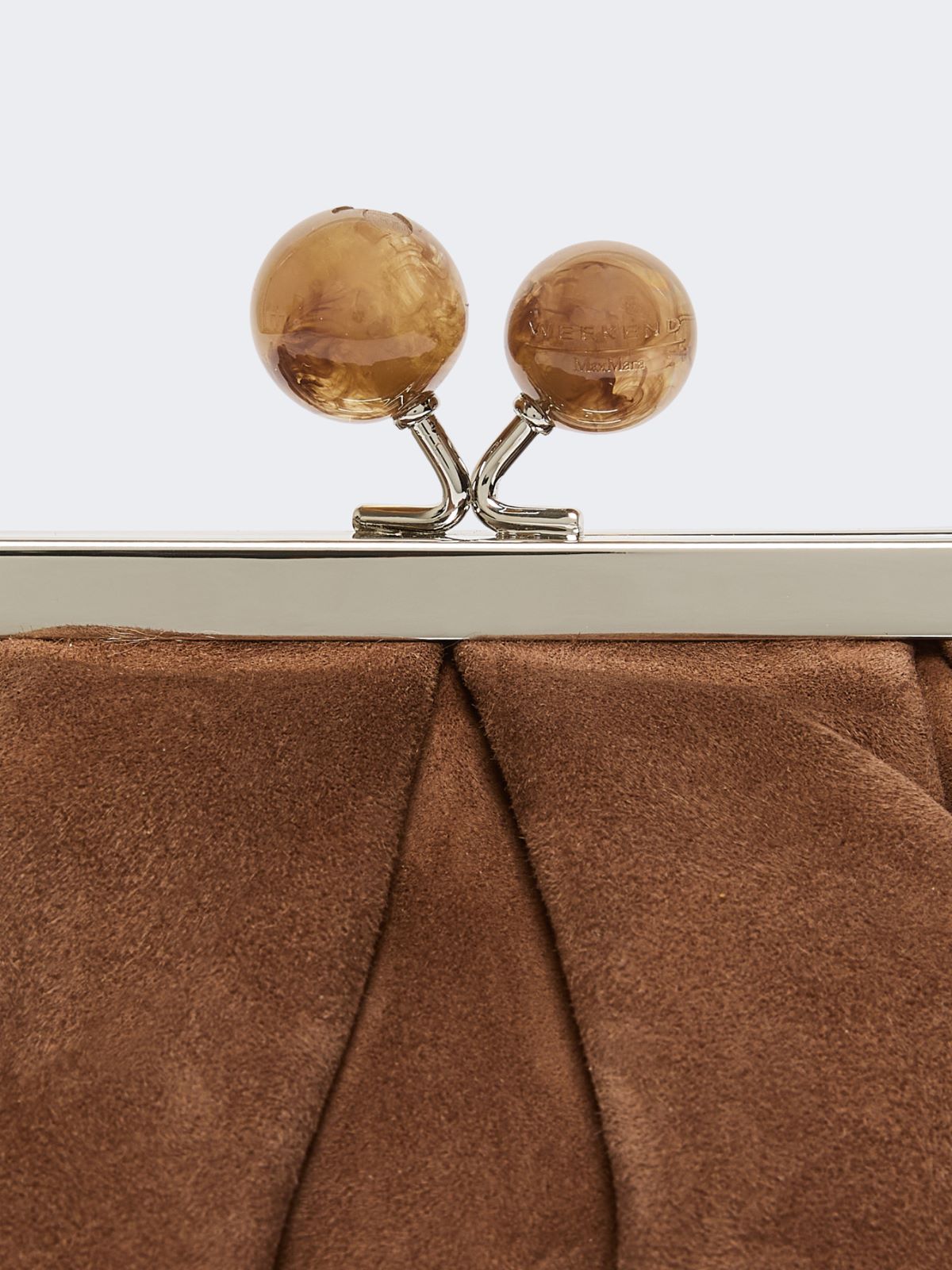 Small suede Pasticcino Bag - Dark brown