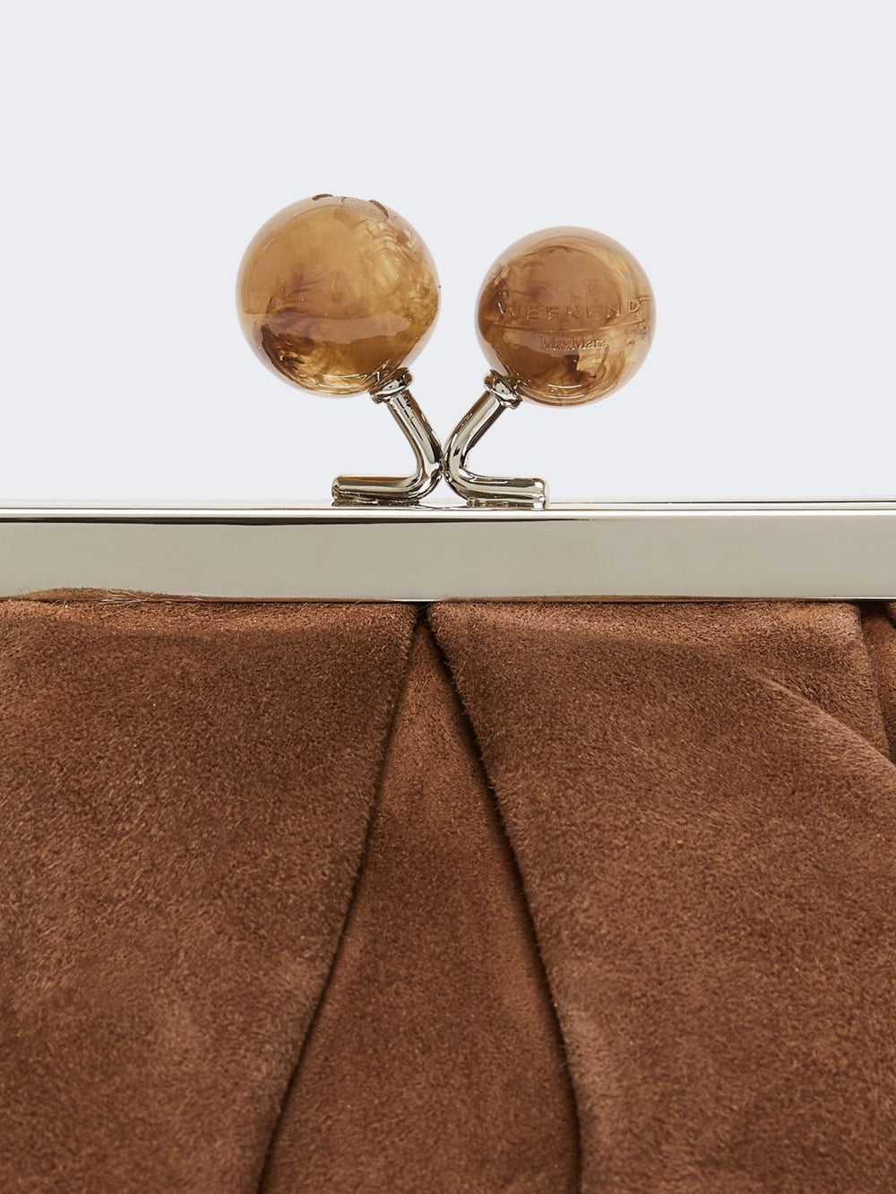 Small suede Pasticcino Bag - Dark brown