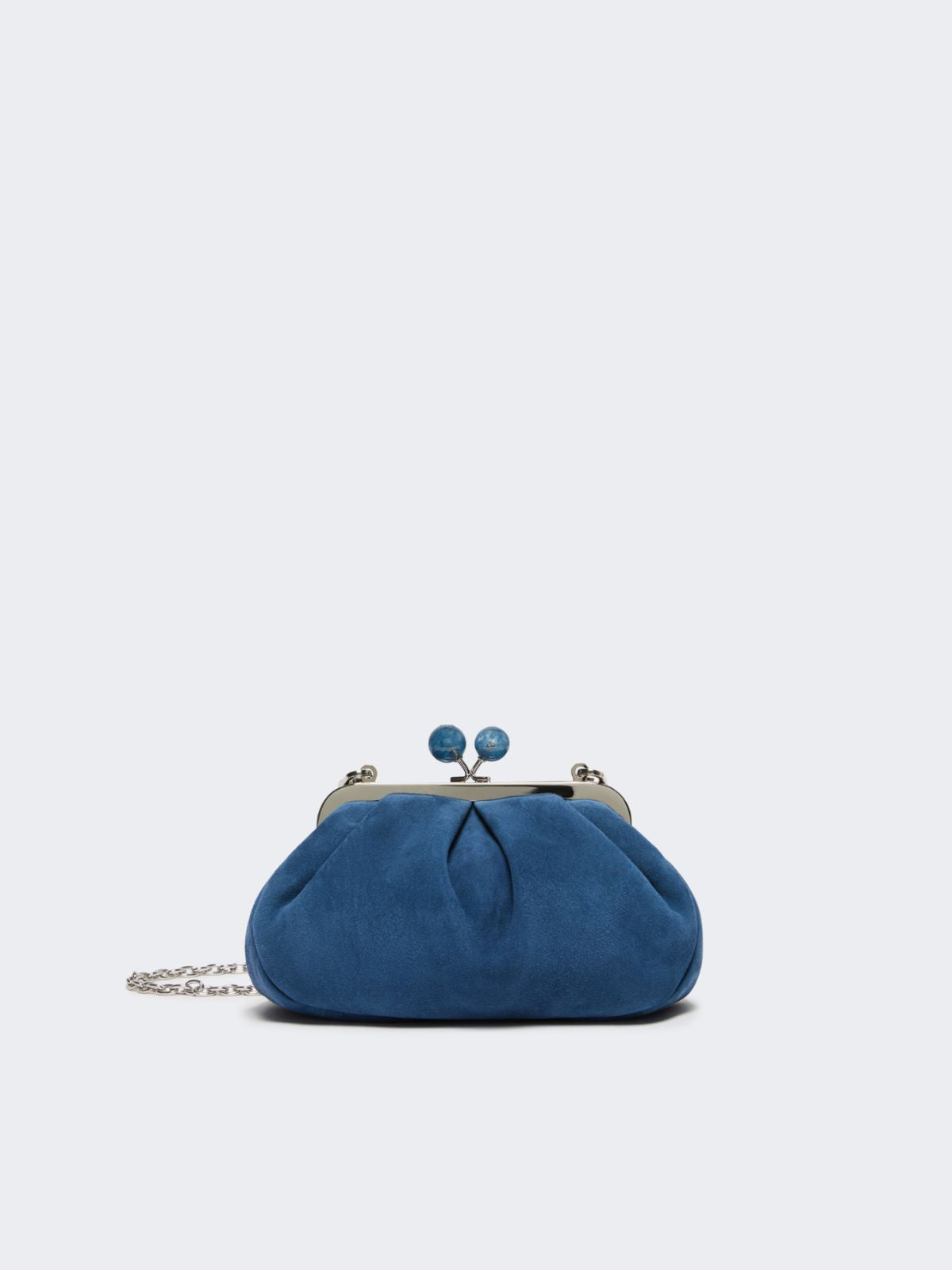 Small suede Pasticcino Bag - Cornflower blue