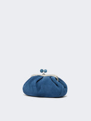 Small suede Pasticcino Bag - Cornflower blue