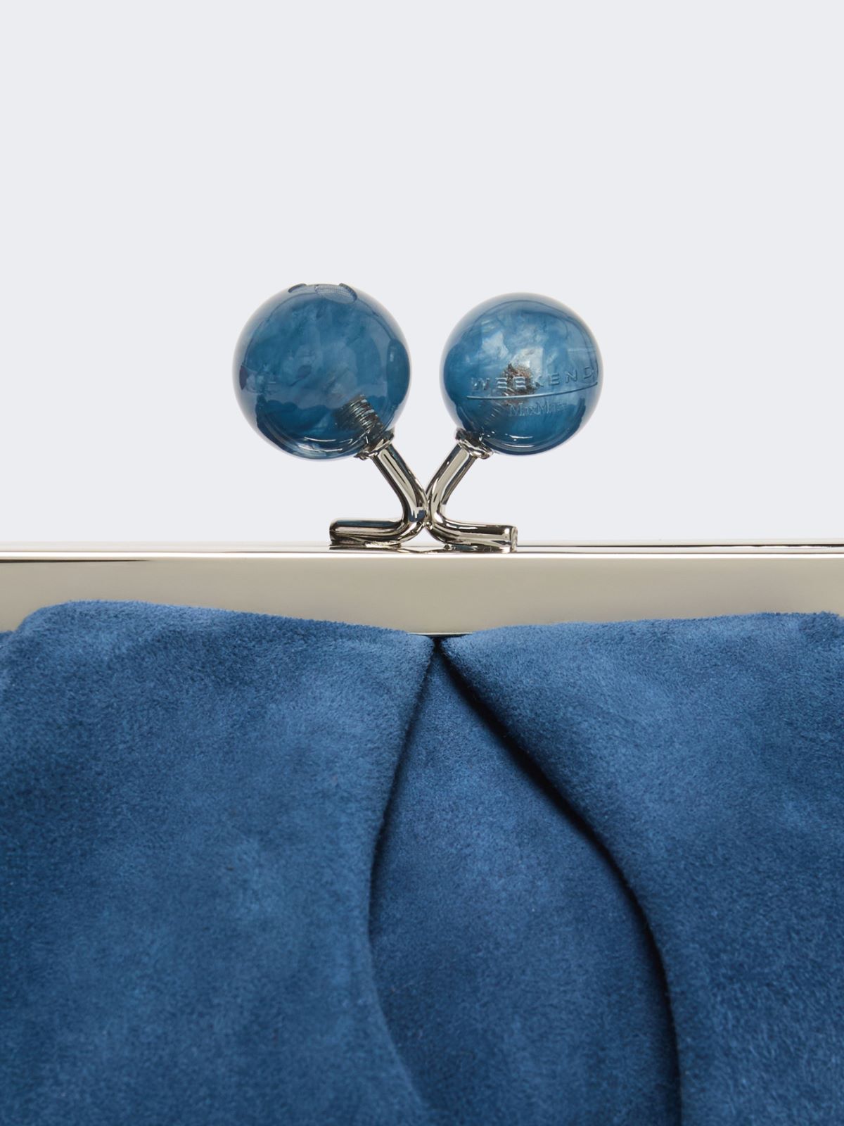 Small suede Pasticcino Bag - Cornflower blue