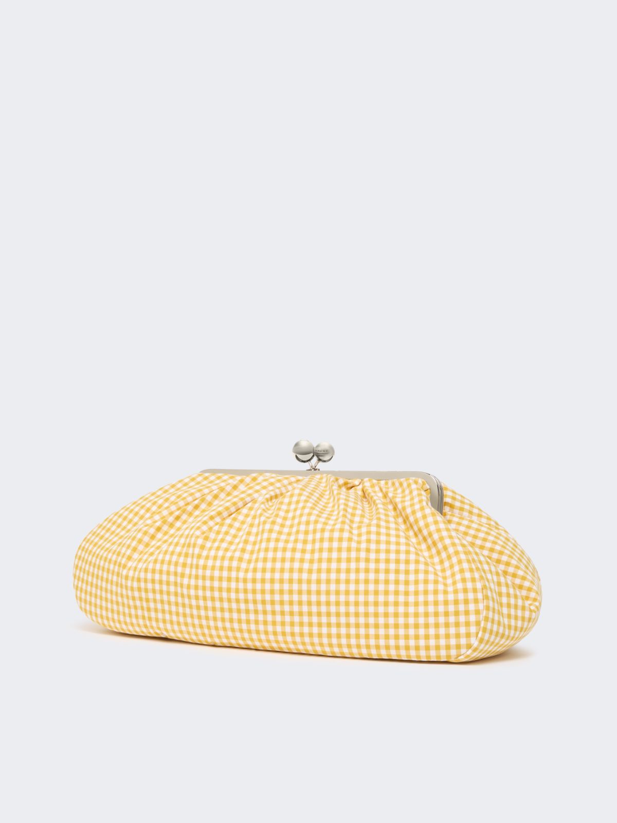 Large gingham cotton Pasticcino Bag - Yellow