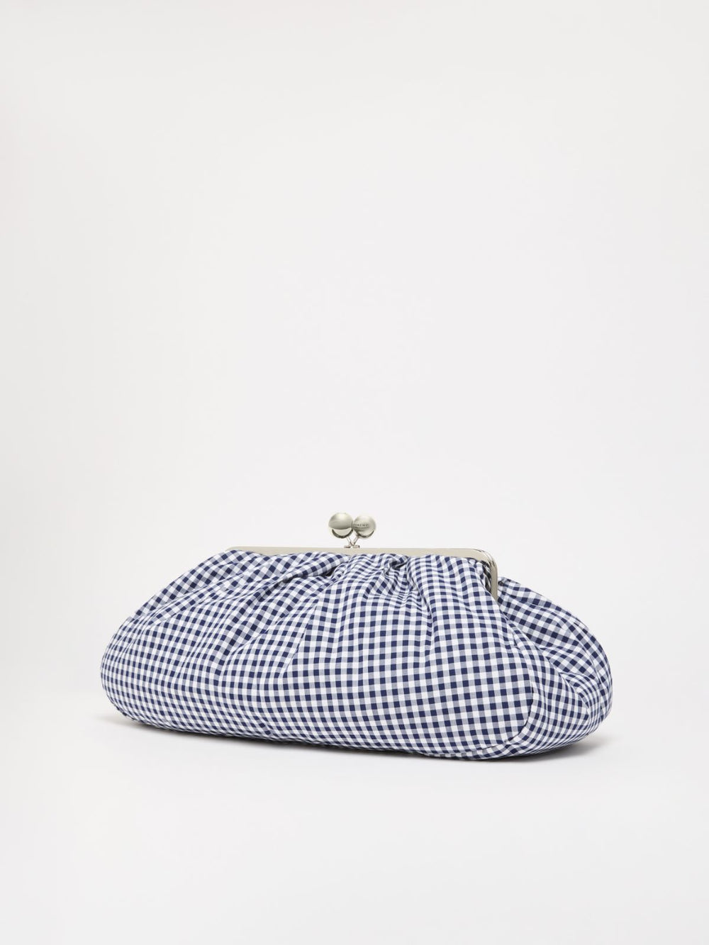 Large gingham cotton Pasticcino Bag - Ultramarine