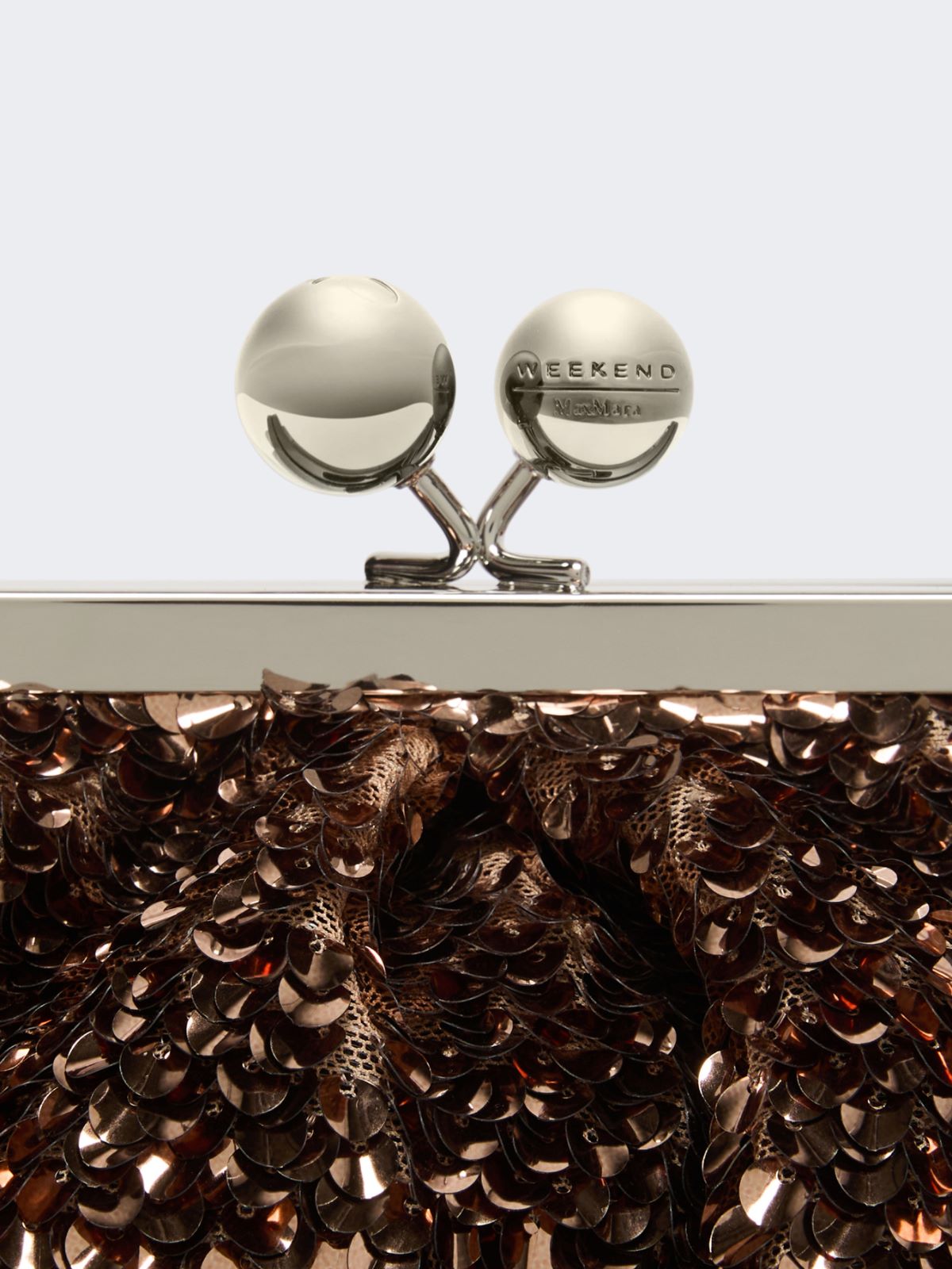 Sequin-adorned small satin Pasticcino Bag - Pink