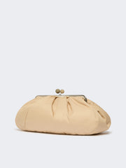 Extra-large padded technical gabardine Pasticcino Bag - Beige