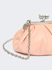 Small sheepskin Pasticcino Bag - Antique rose