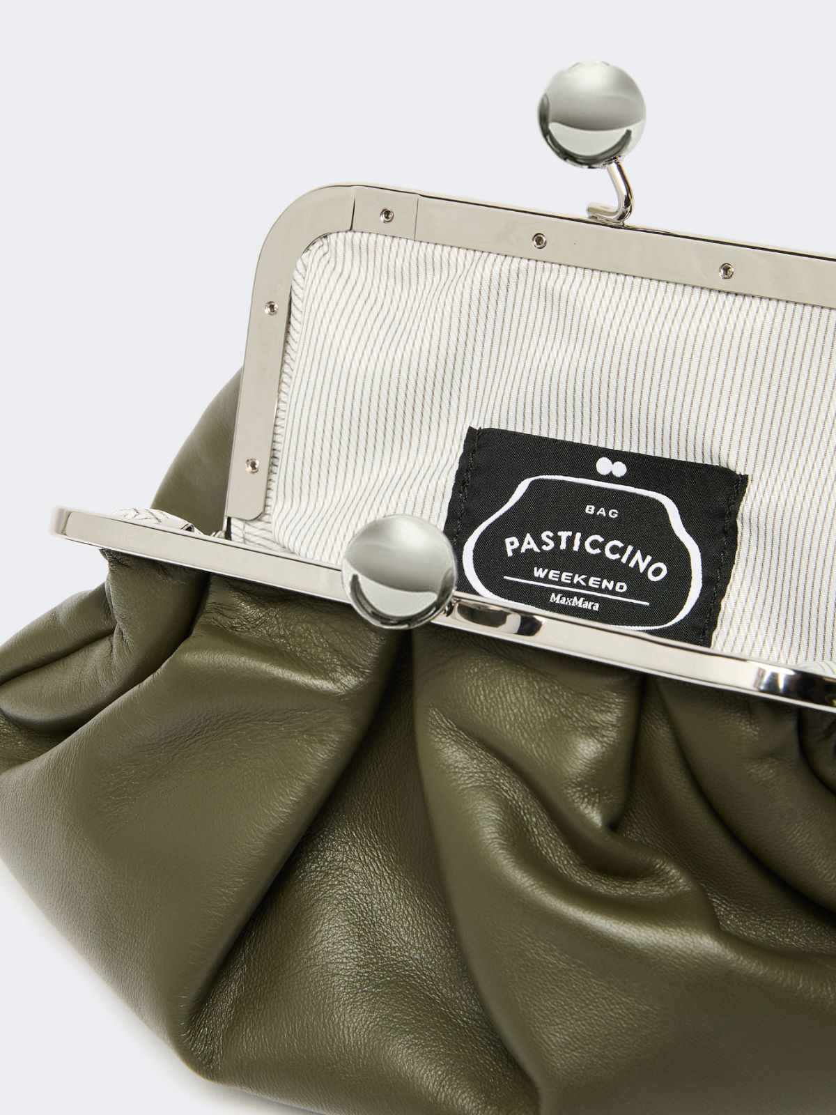 Small sheepskin Pasticcino Bag - Dark green