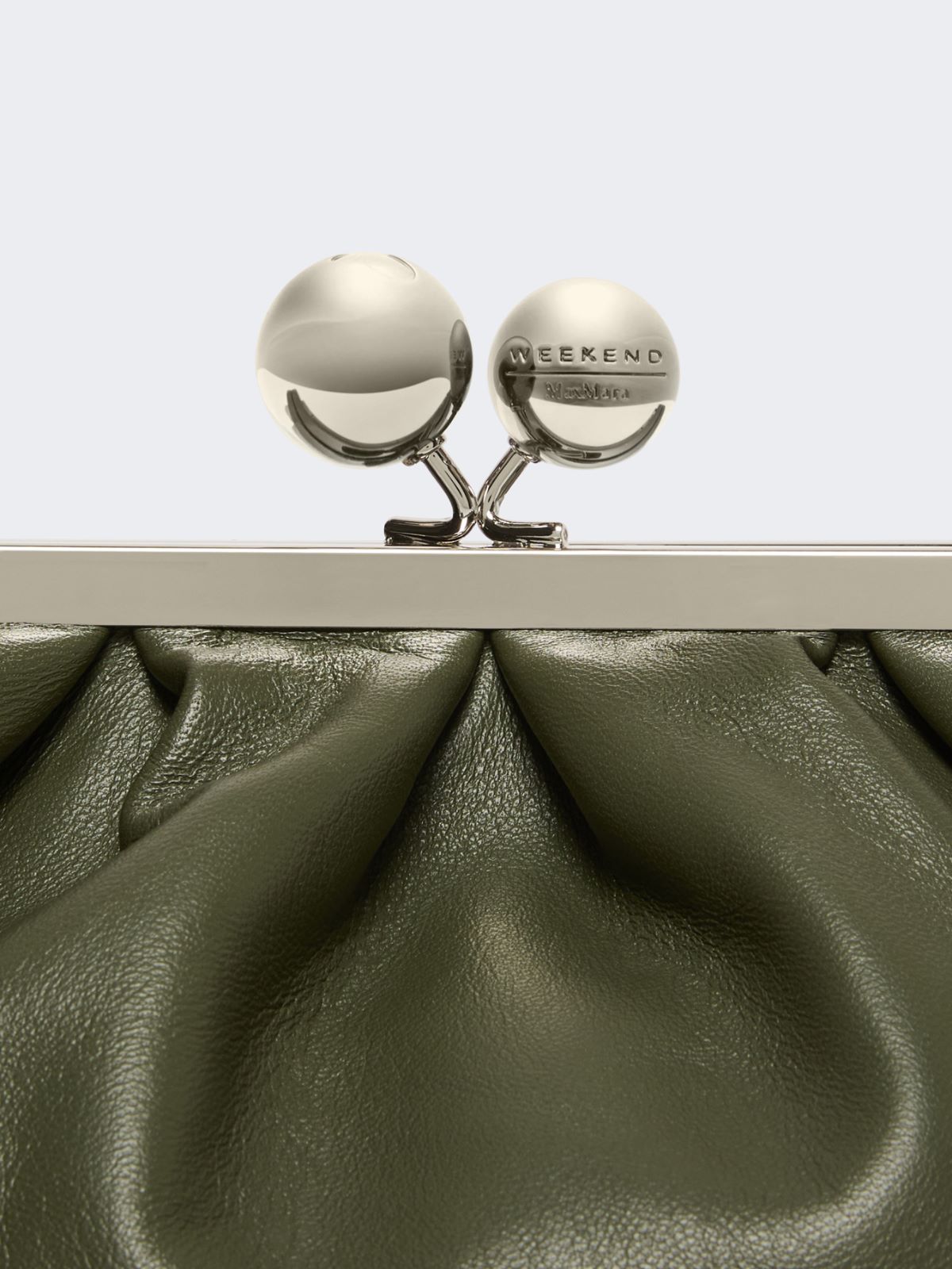 Medium sheepskin Pasticcino Bag - Dark green