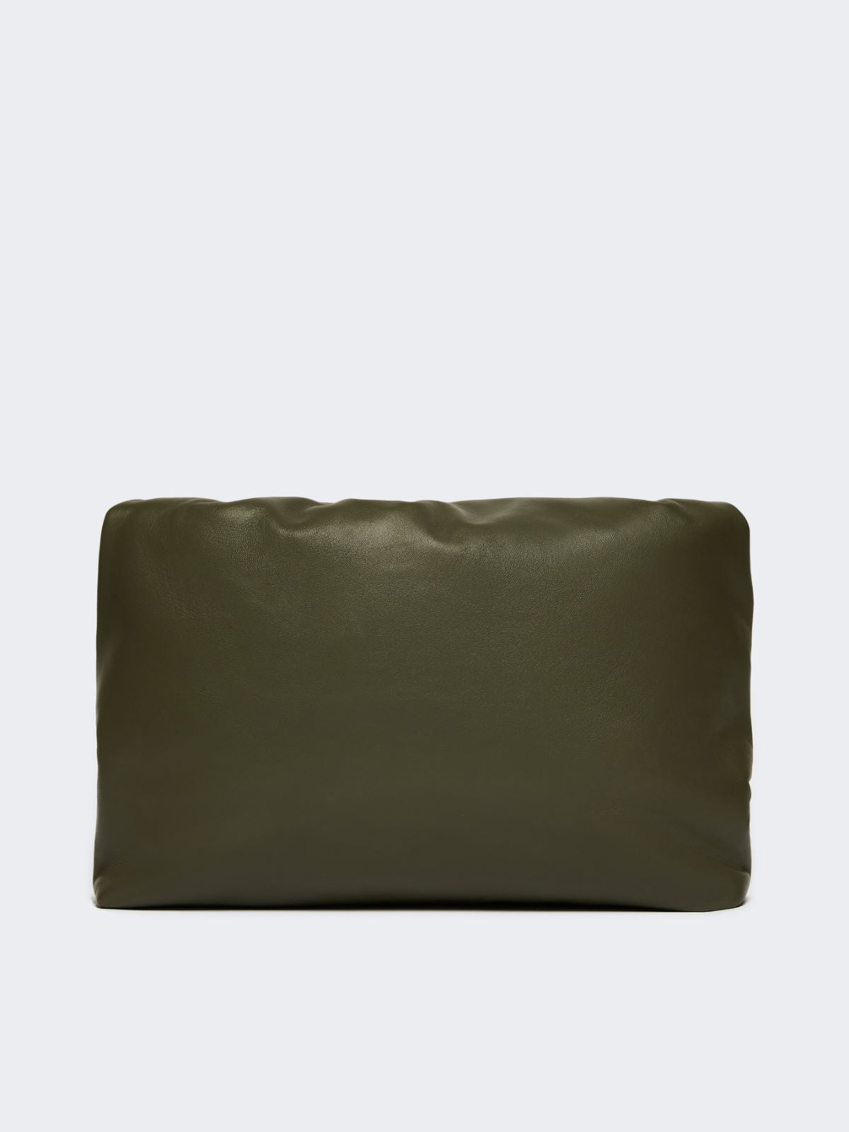 Shiny Nappa leather envelope Pasticcino Bag - Dark green
