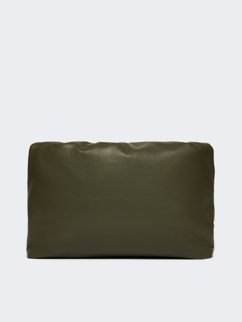 Shiny Nappa leather envelope Pasticcino Bag - Dark green