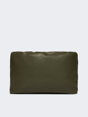 Shiny Nappa leather envelope Pasticcino Bag - Dark green