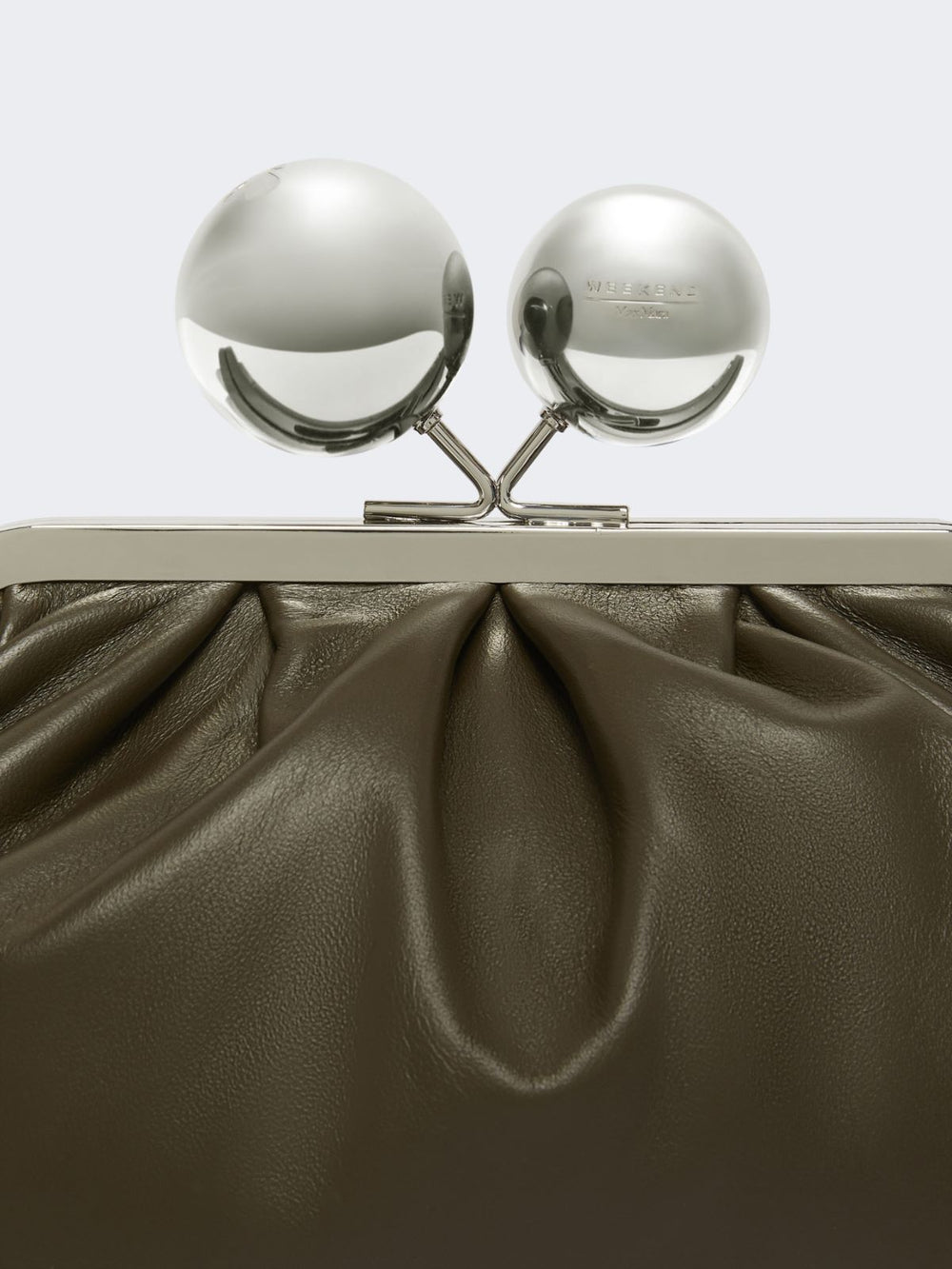 Medium Pasticcino Bag in glossy nappa leather - Kaki