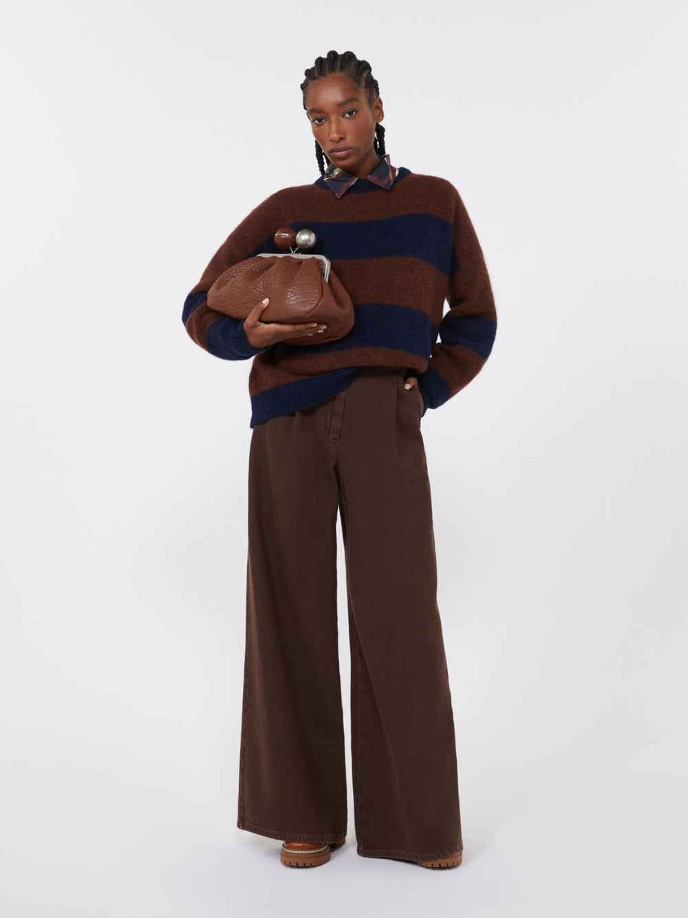 Medium nappa leather Pasticcino Bag - Tobacco