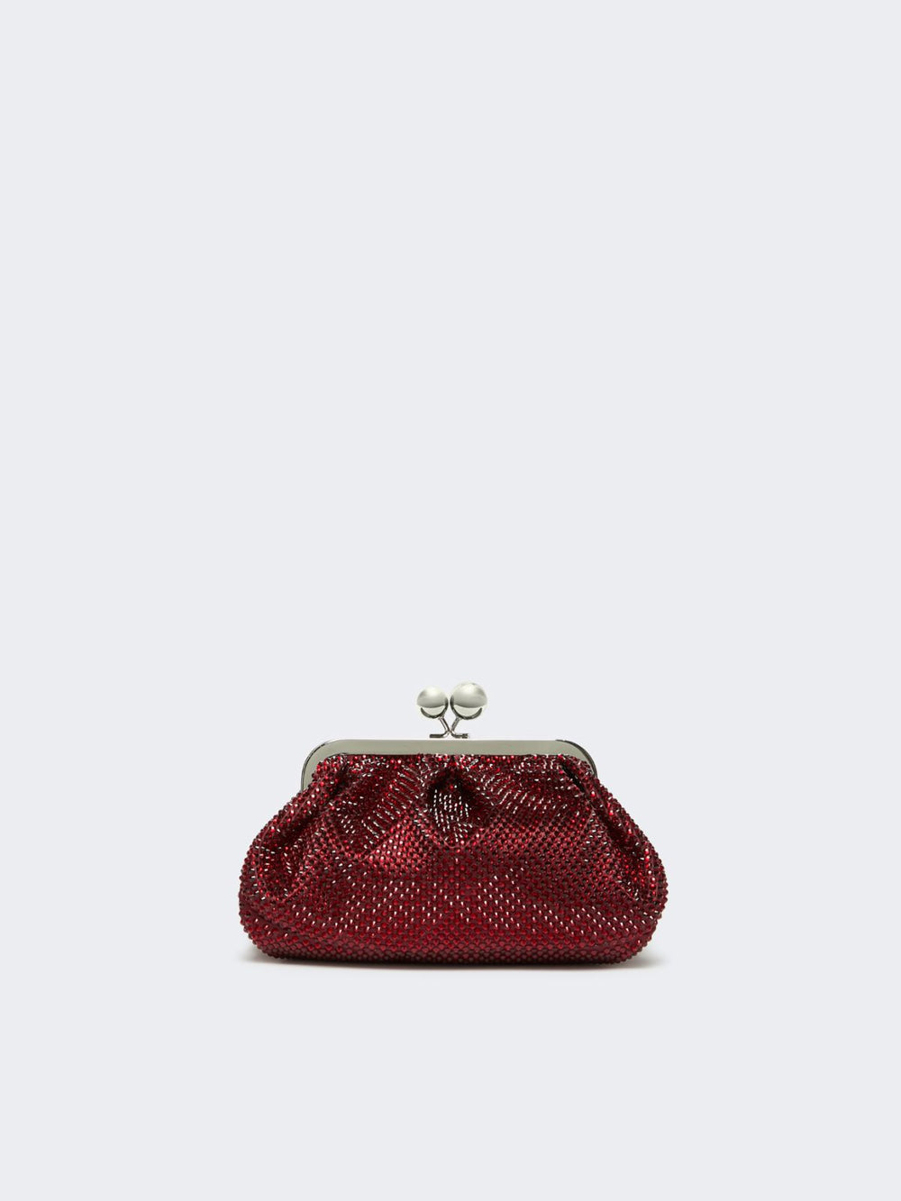 Small Pasticcino Bag in satin with rhinestones - Red