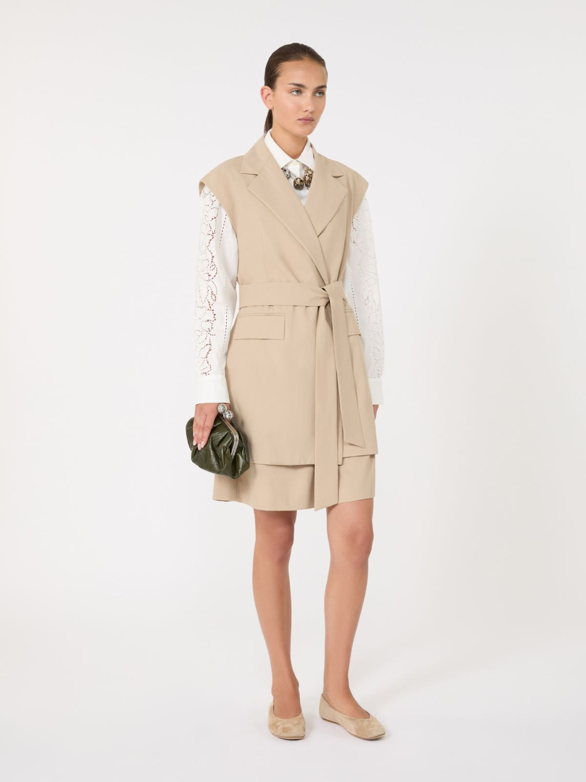 Small smooth leather Pasticcino Bag - Dark green