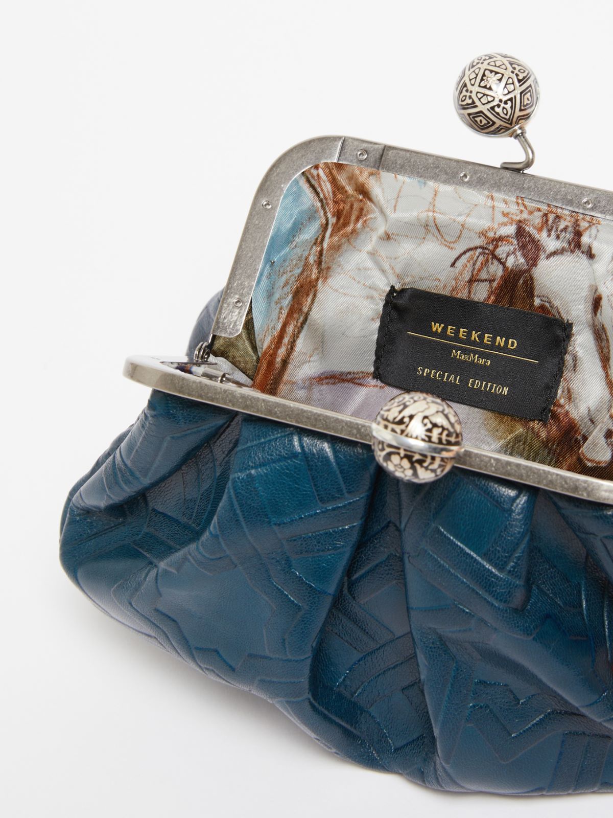 Small smooth leather Pasticcino Bag - Ultramarine