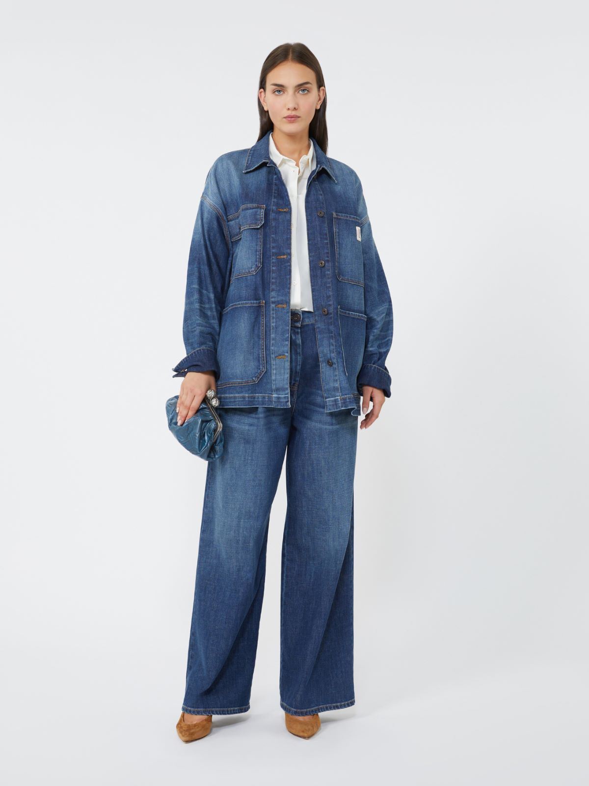 Small smooth leather Pasticcino Bag - Ultramarine