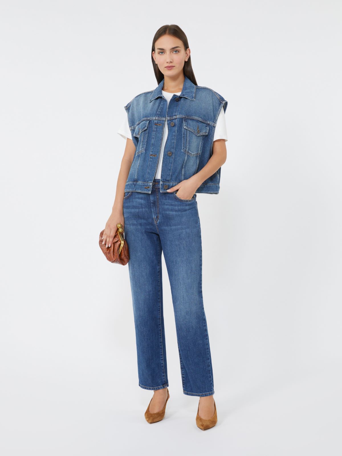 Small smooth leather Pasticcino Bag - Tobacco