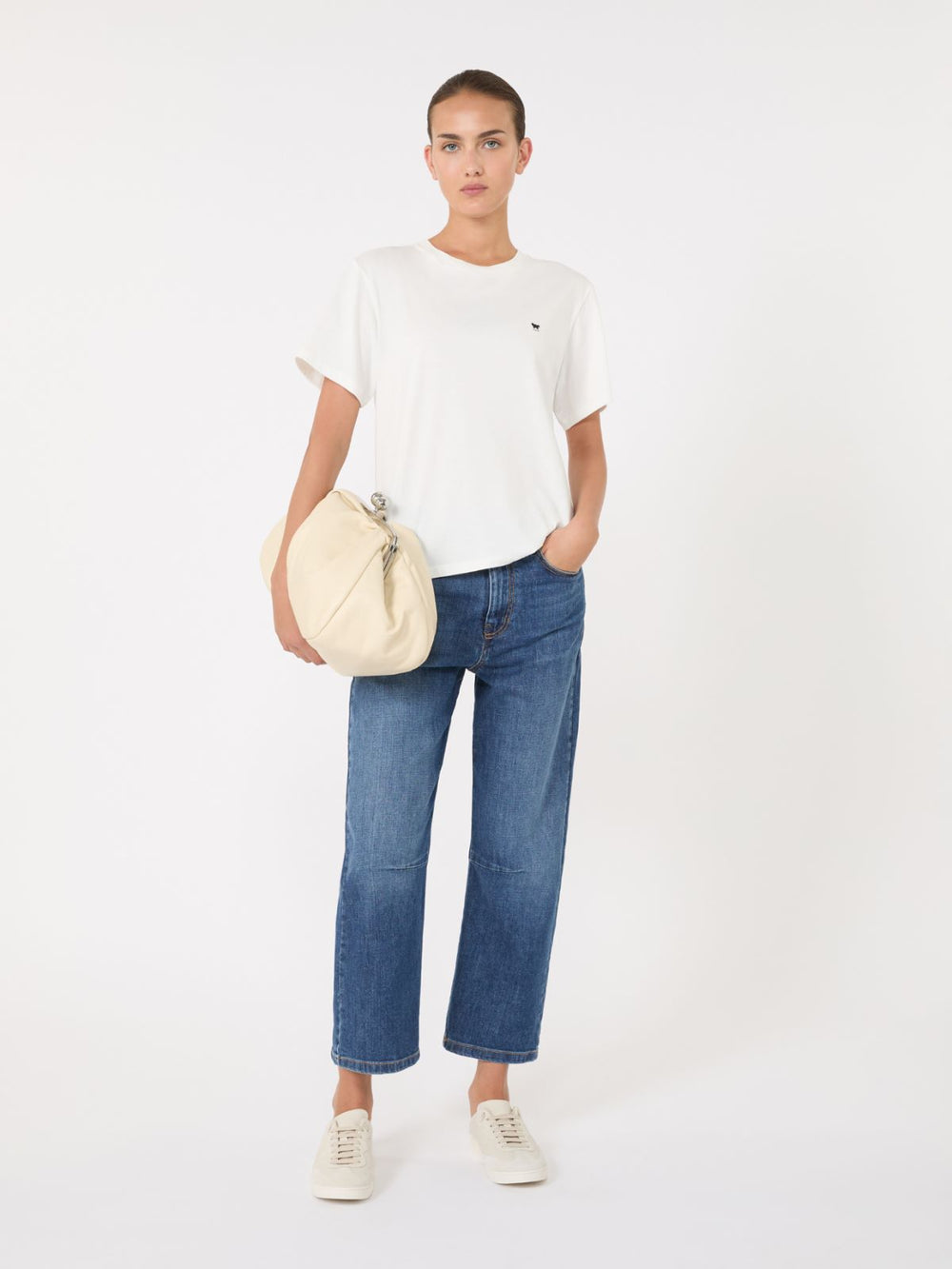 Large sheepskin Pasticcino Bag - Ivory