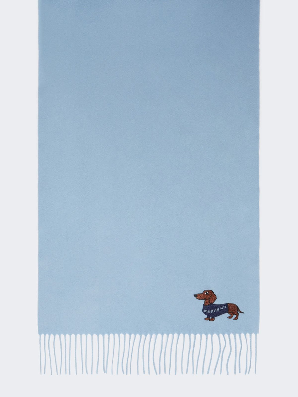 Wool and cashmere stole - Light blue