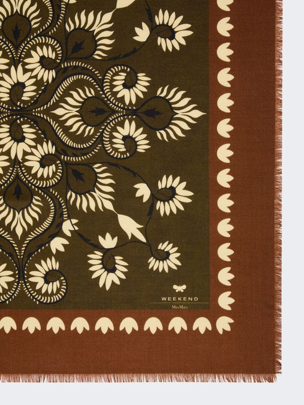 Wool and silk stole - Caramel