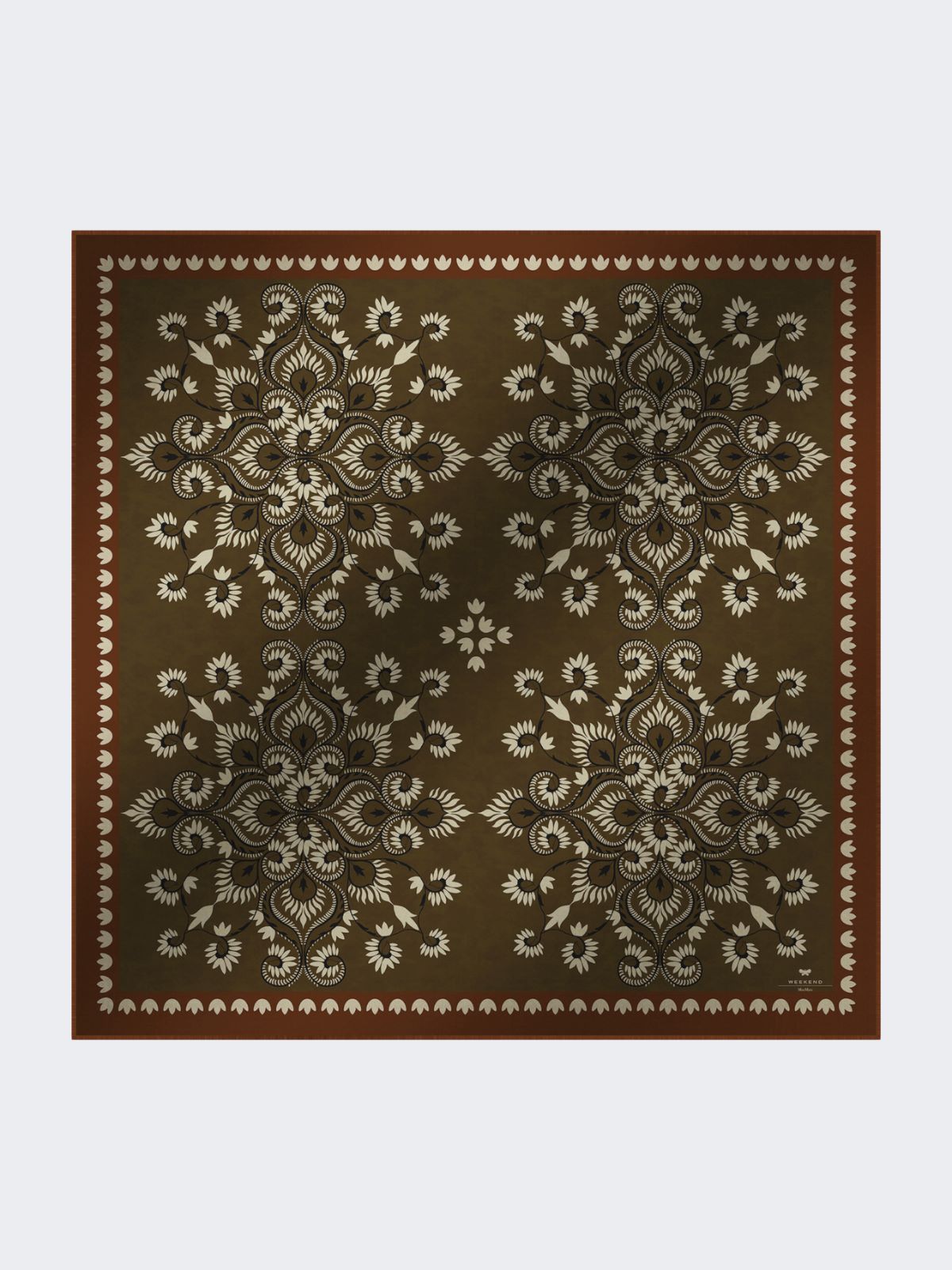 Wool and silk stole - Caramel