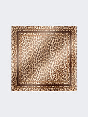 Patterned silk twill foulard - Black