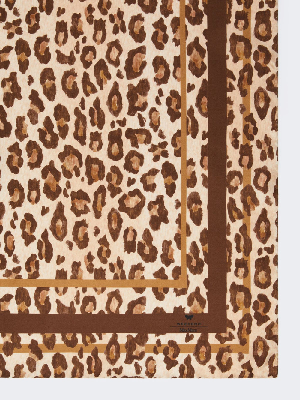 Patterned silk twill foulard - Black