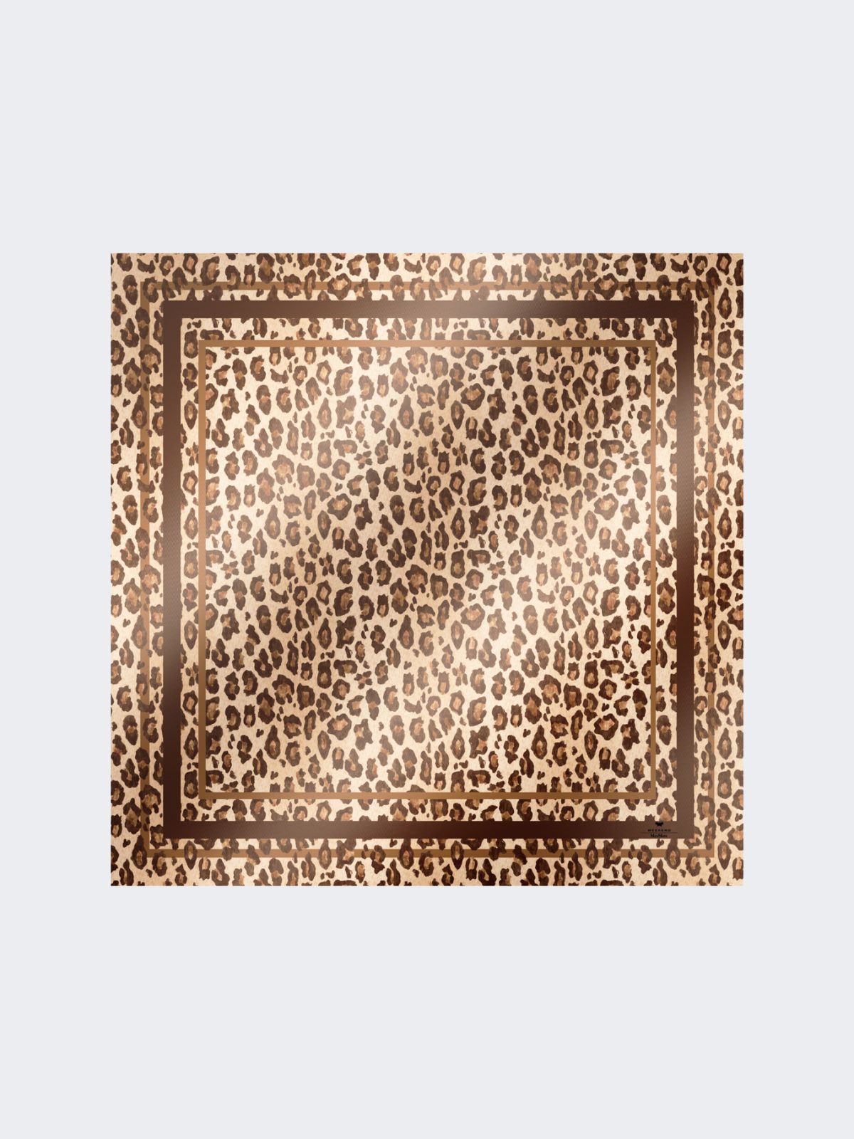 Patterned silk twill foulard - Black