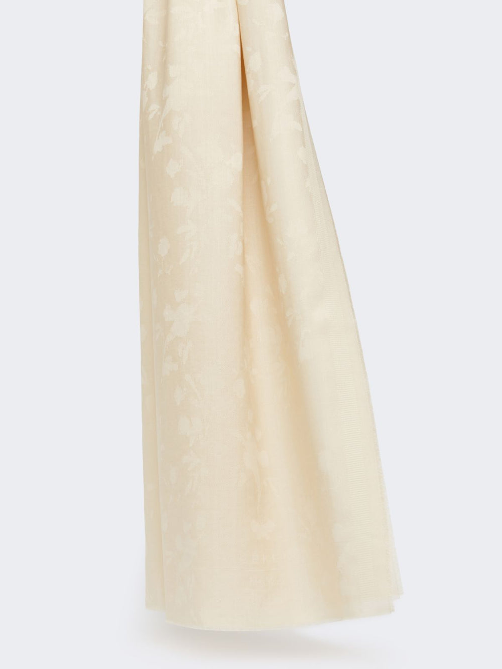 Jacquard wool stole - Ivory