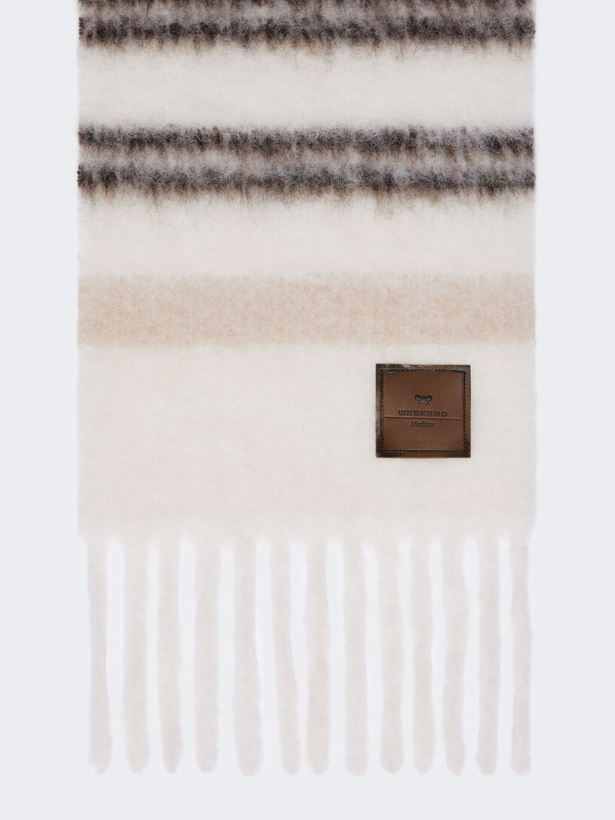 Alpaca-blend scarf - White