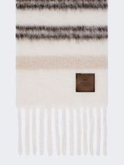 Alpaca-blend scarf - White