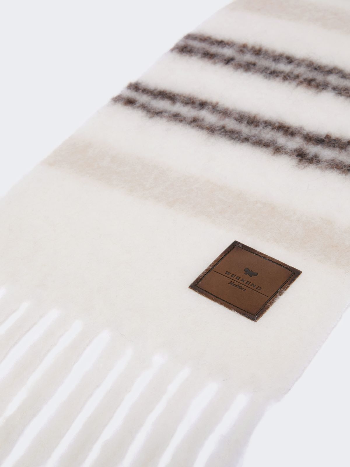 Alpaca-blend scarf - White