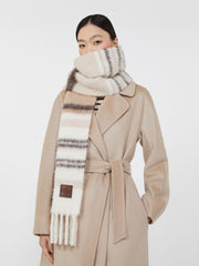 Alpaca-blend scarf - White