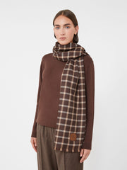 Patterned wool stole - Beige