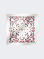 Printed silk scarf - Beige