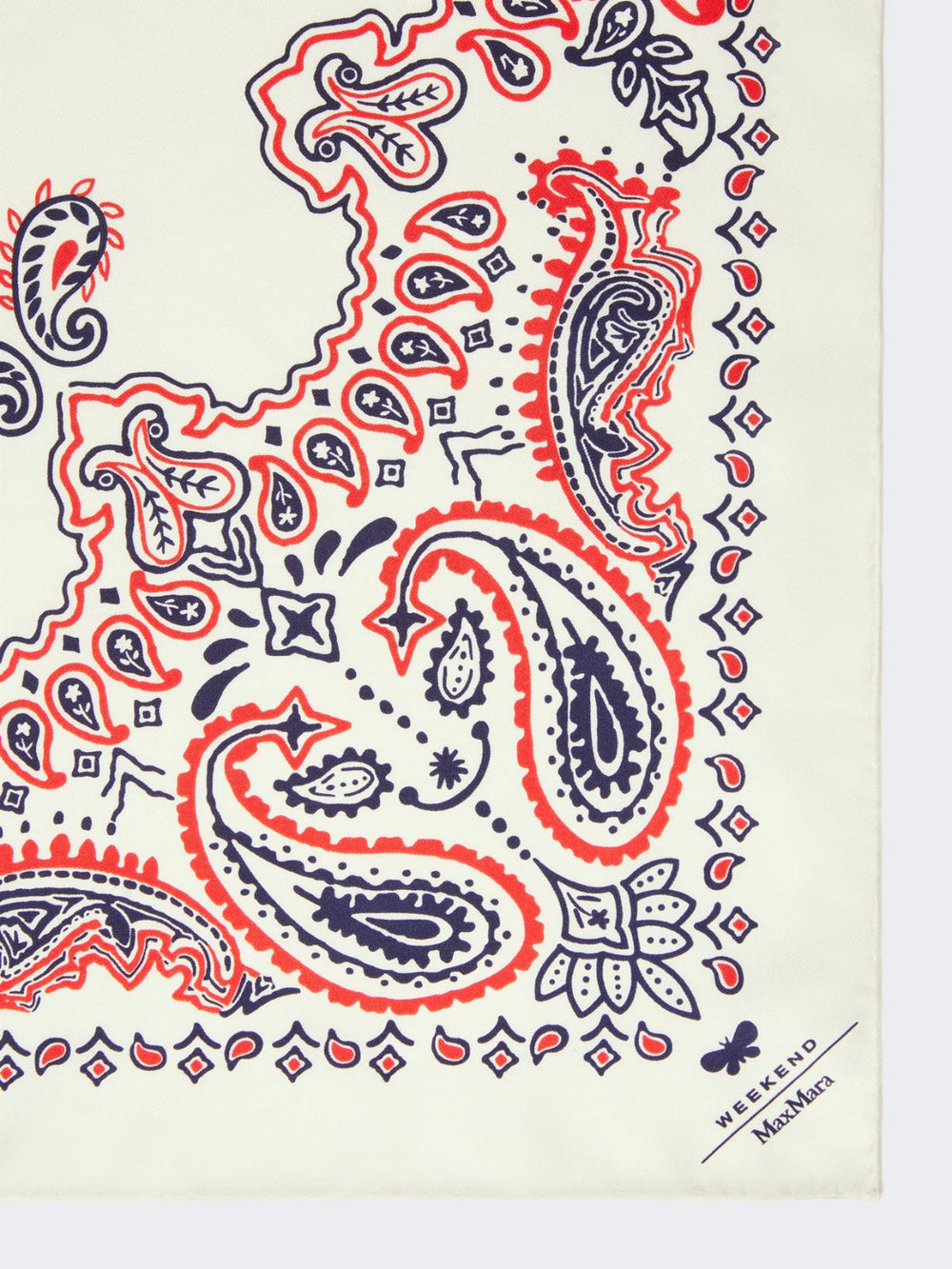 Printed silk scarf - Beige