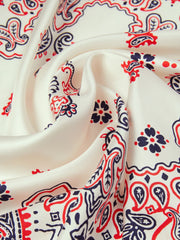 Printed silk scarf - Beige