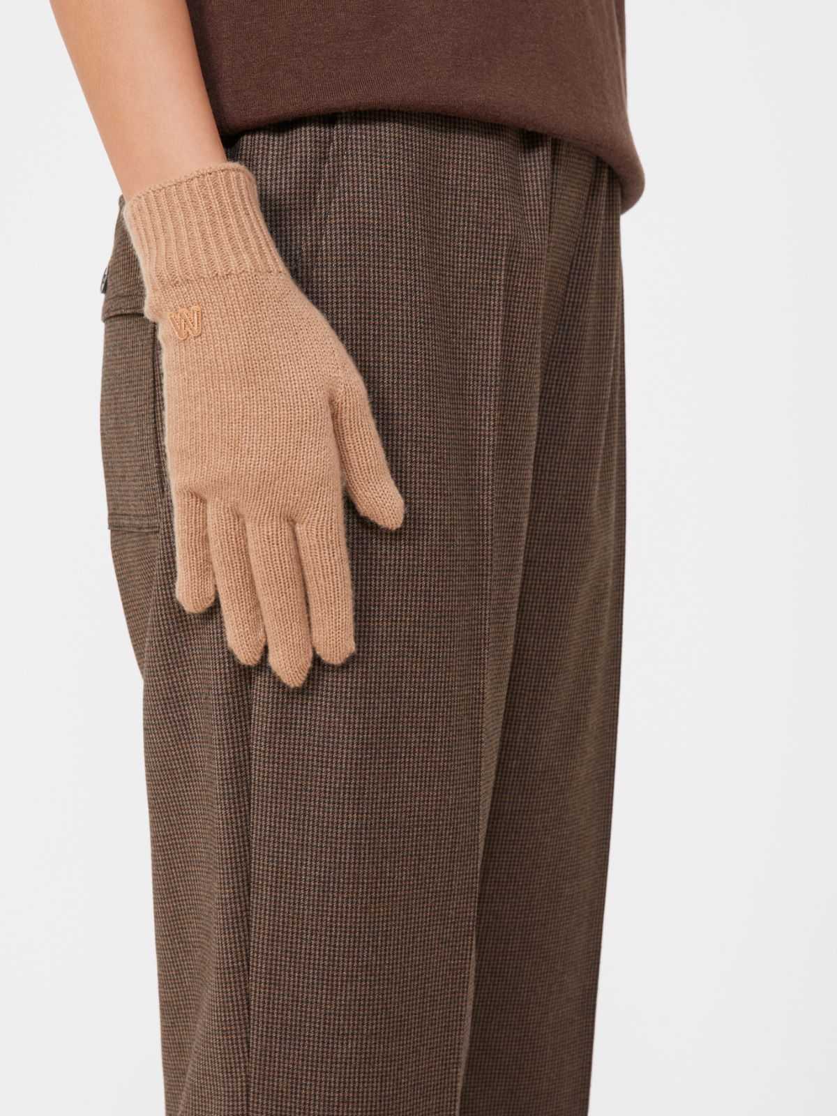 Cashmere gloves - Camel