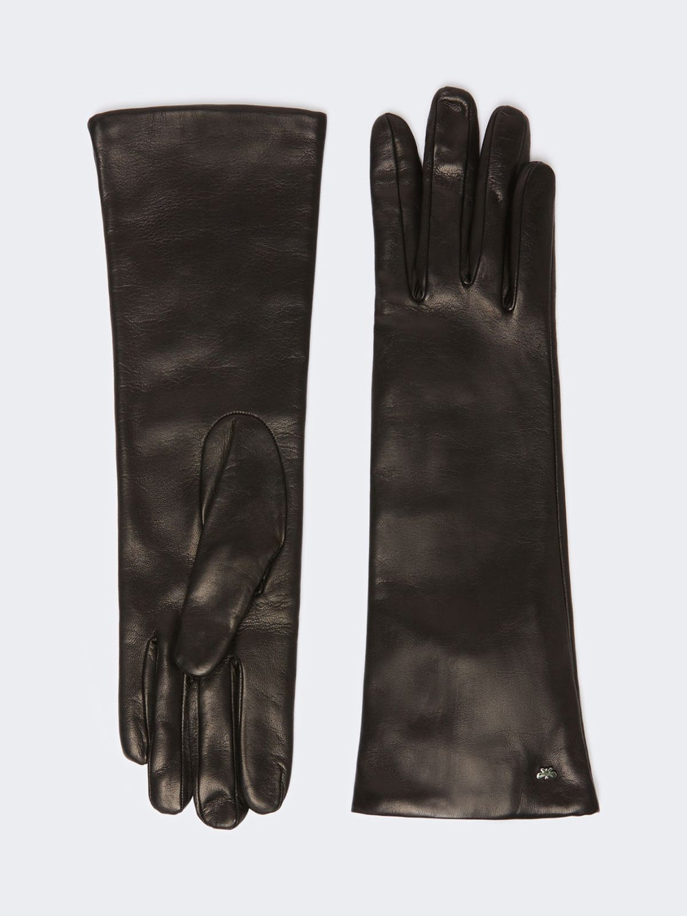 Medium-length nappa leather gloves - Black