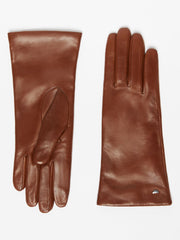 Nappa leather gloves - Tobacco