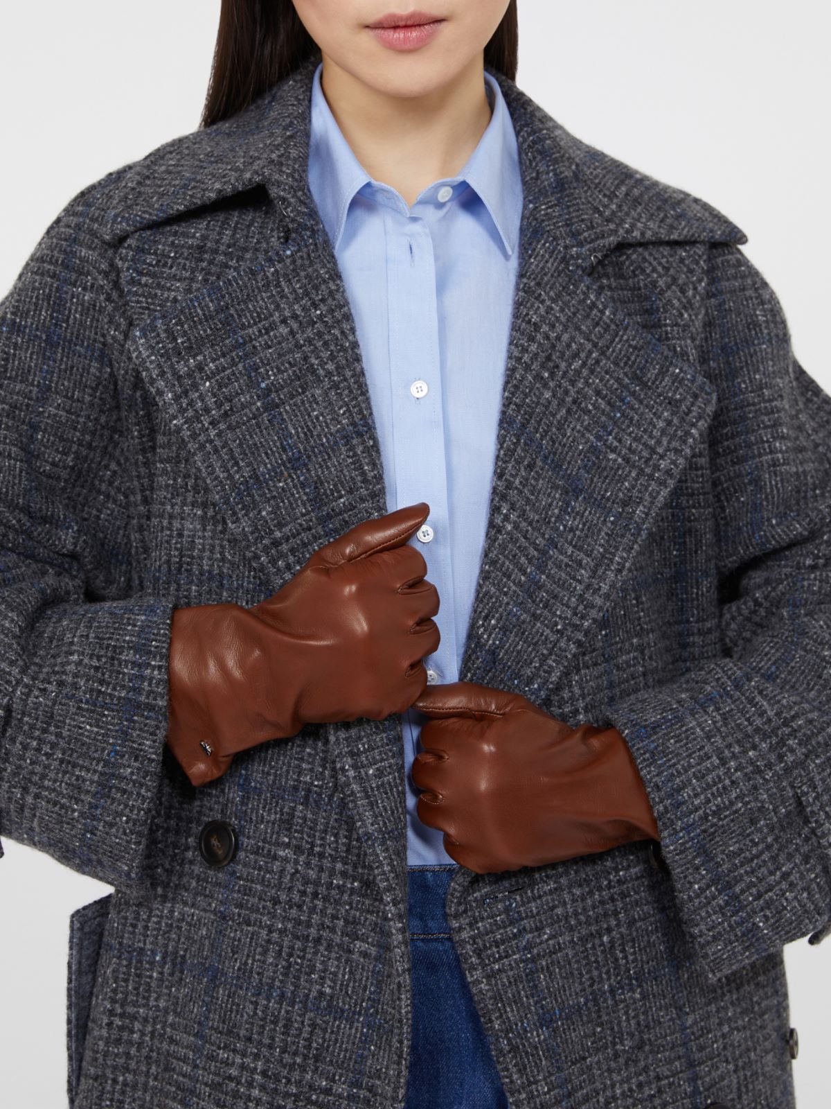 Nappa leather gloves - Tobacco