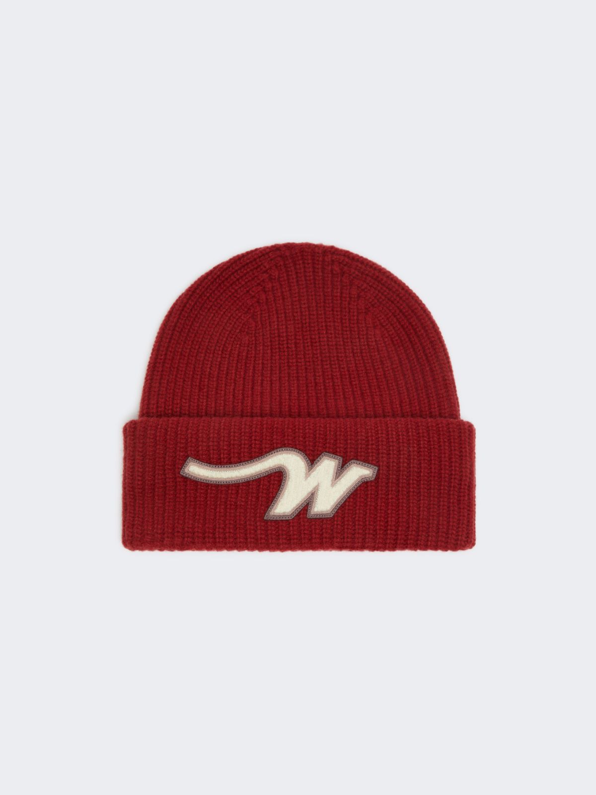 Wool beanie - Berry red