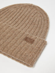 Wool yarn beanie - Brown