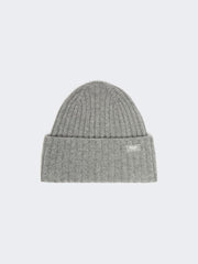Wool yarn beanie - Medium grey