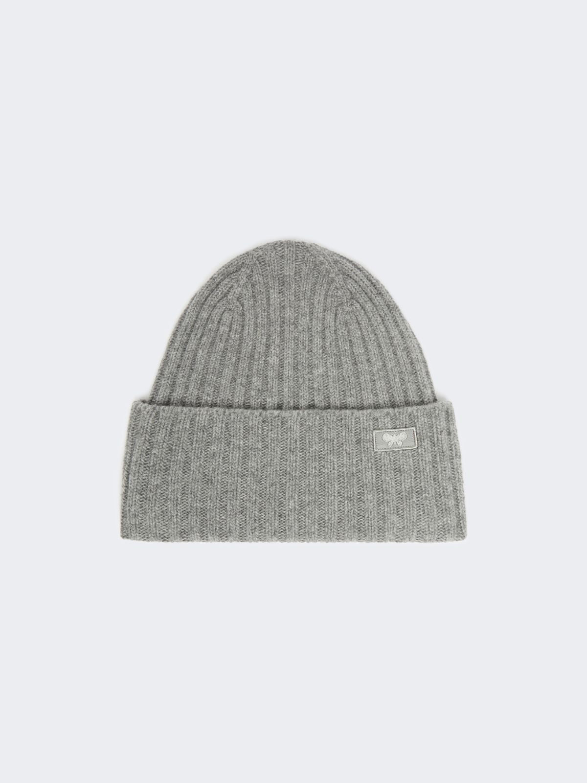 Wool yarn beanie - Medium grey