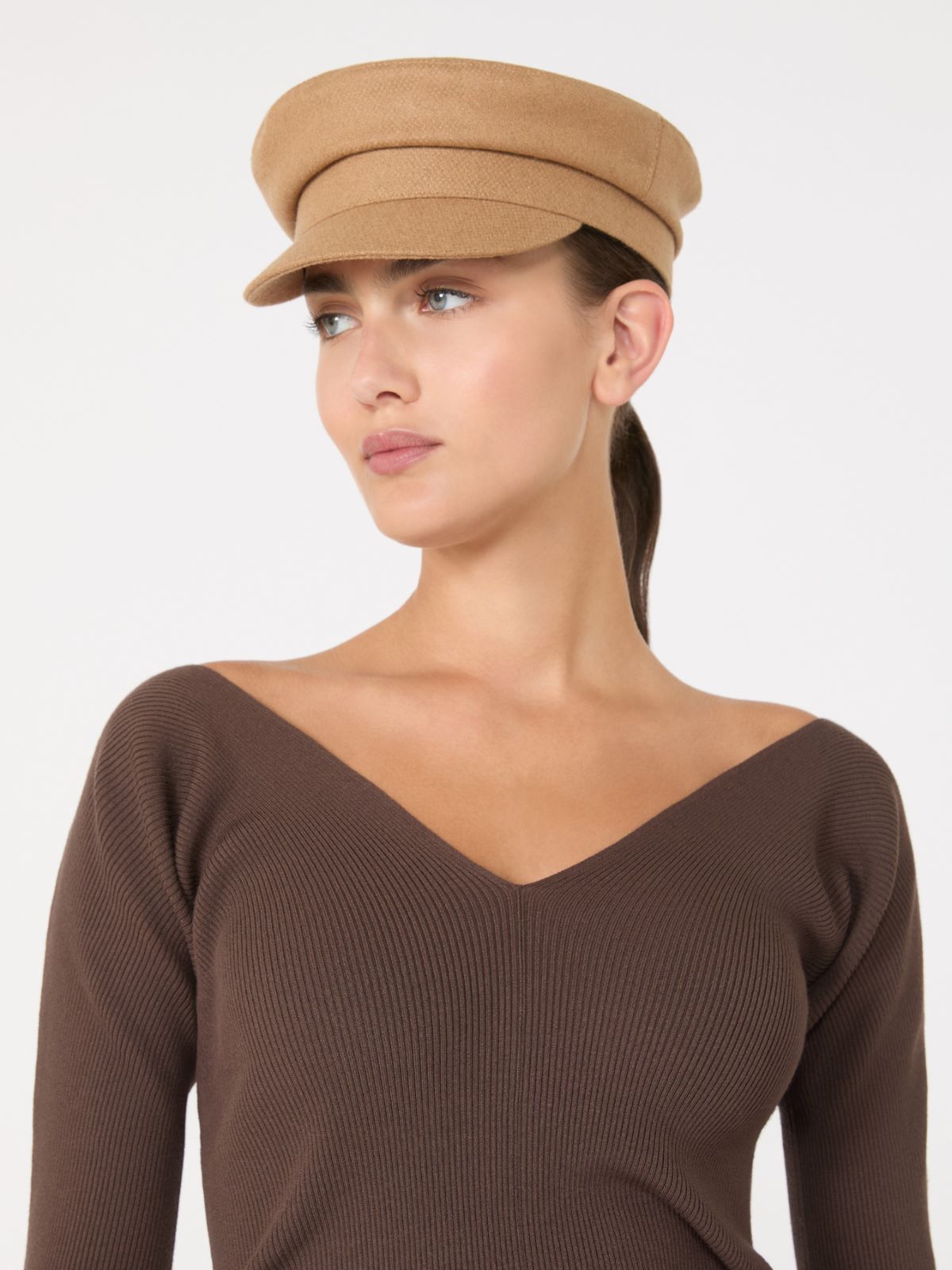Cloth sailor cap - Camel
