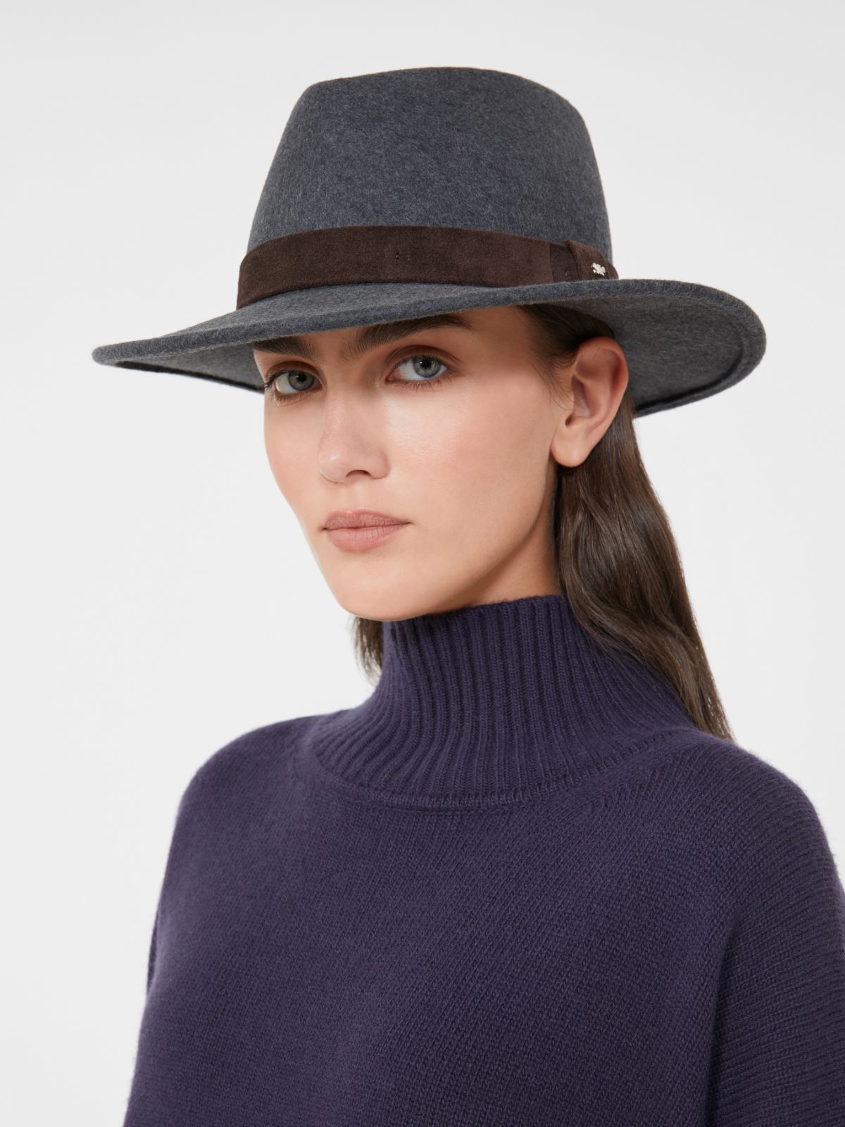 Wool felt fedora - Medium grey